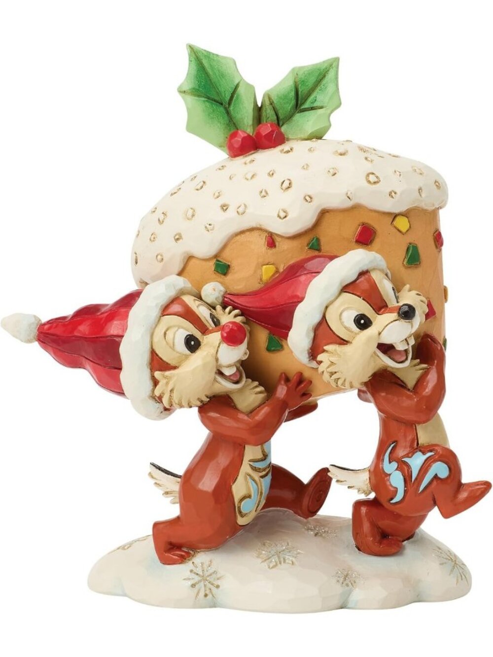 Charming Chip and Dale Figurine - 4.25 Inch Fruit Cake Decor, Disney Collectible
